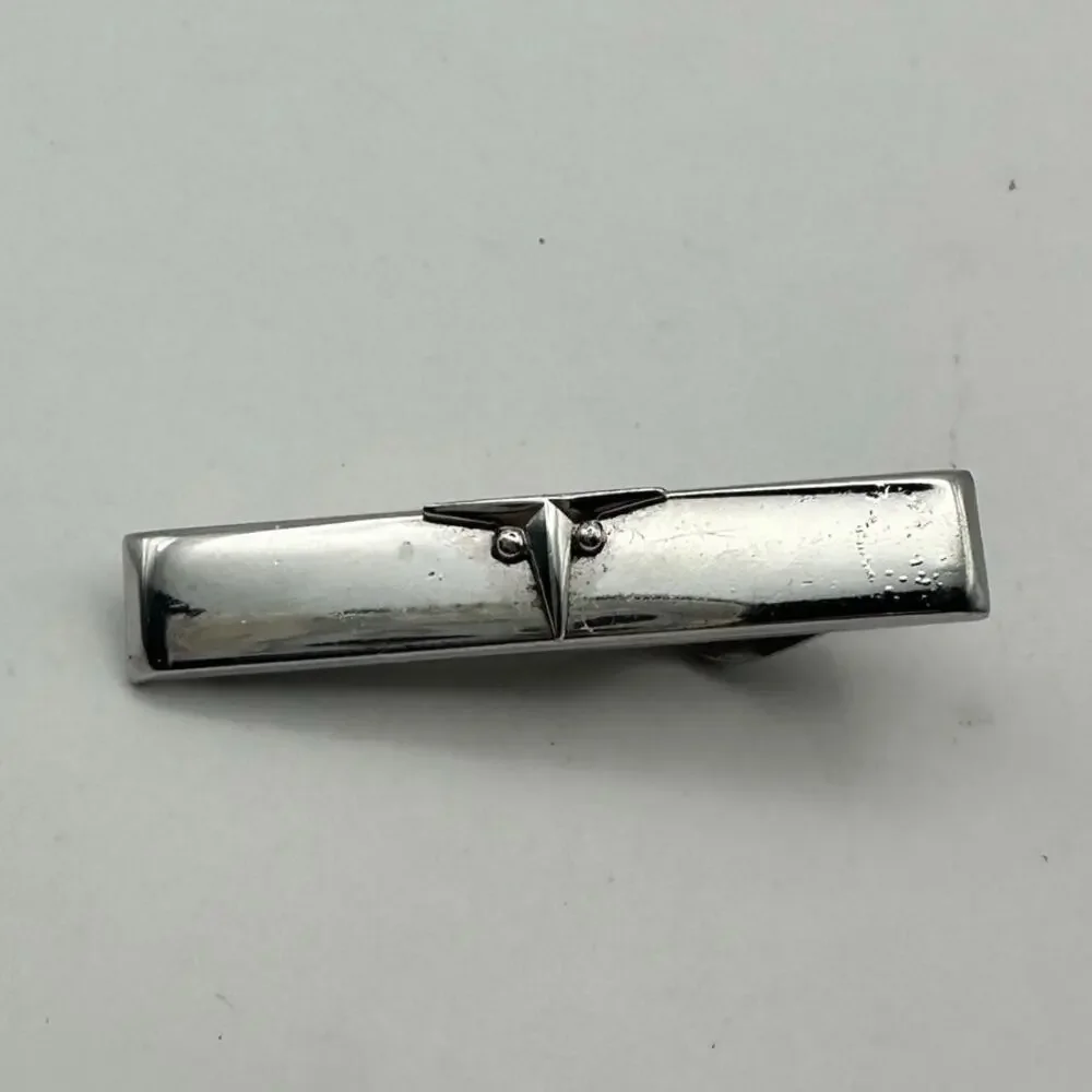 Swank Mens Tie Clip Silver tone Vintage Classic Traditiianal Accessory